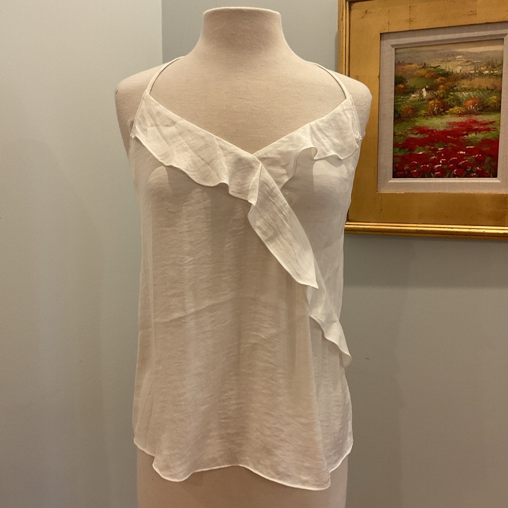 Naked Zebra White Top‎ with Racer Back